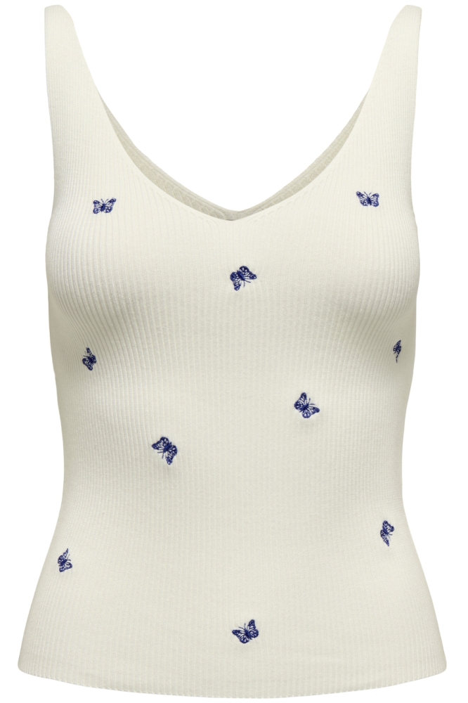 JDYNANNA S/L EMBROIDERY TOP KNT 15257194 CLOUD DANCER